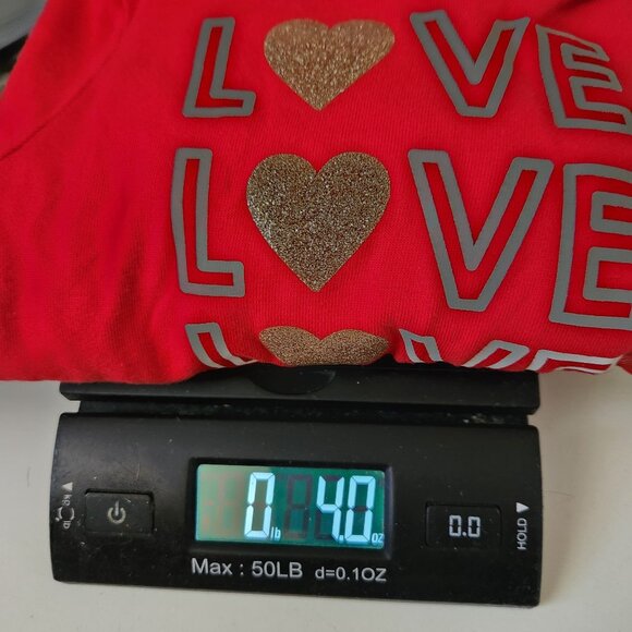 Cat and Jack Love Theme Red Long Sleeve Dress Glitter Print Hearts 2T - Picture 11 of 11